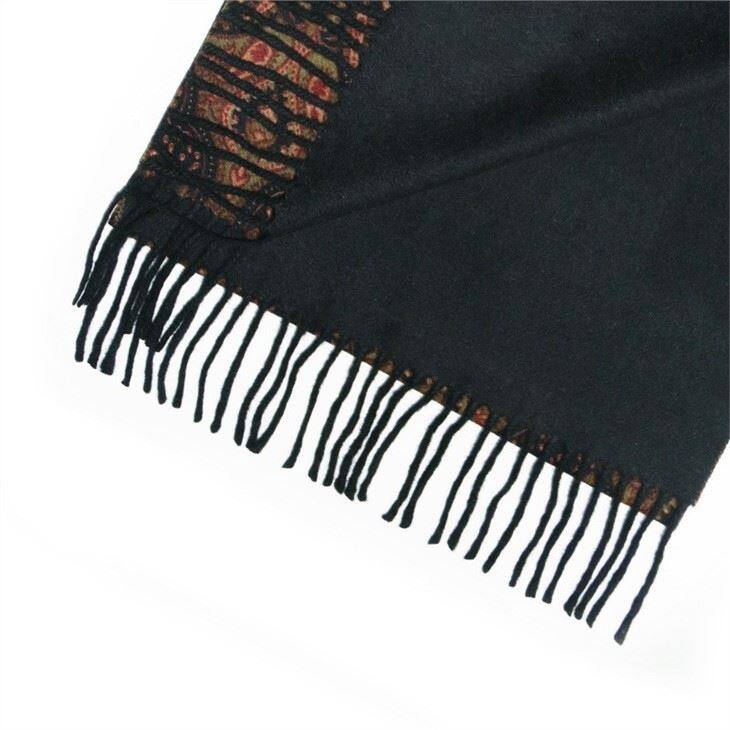 Cashmere Wool Blended Print Wool Scarf