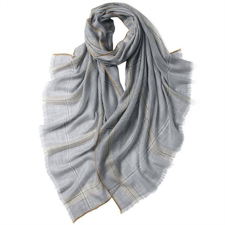 Pou Plezi Tcheke Plaid Tartan Worsted Cashmere Echap