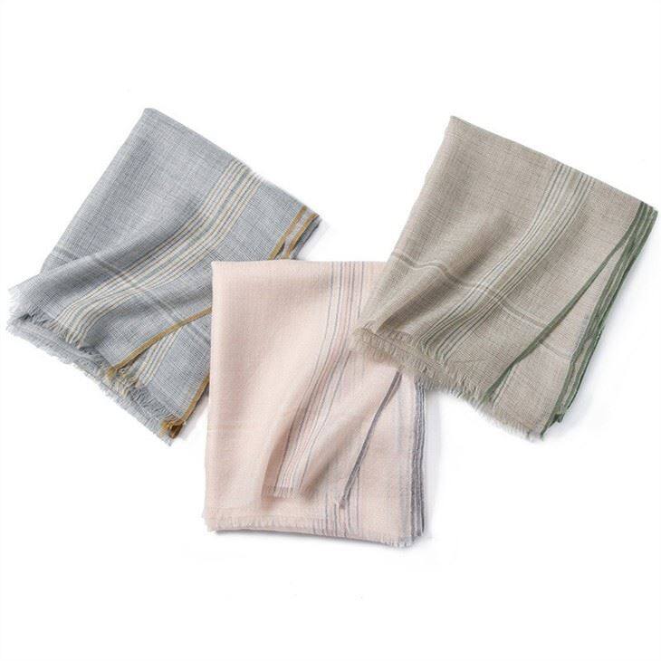 Casual Checked Plaid Tartan Worsted Cashmere Scarf