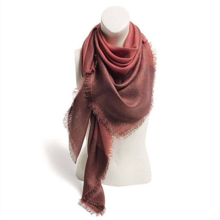 Check Plaid Tartan Square Worsted Cashmere Scarf