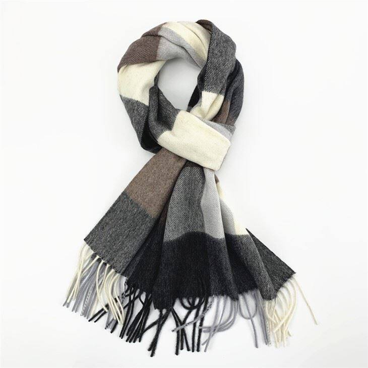 Férfi kasmír kockás sál