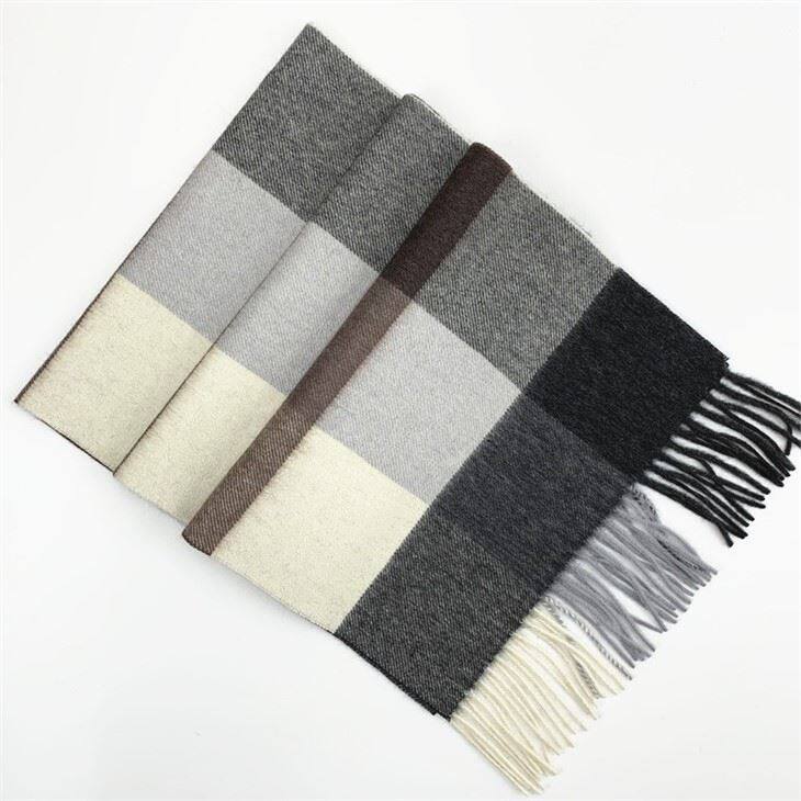 Checked Plaid Tartan Warm Thick Cashmere Scarf