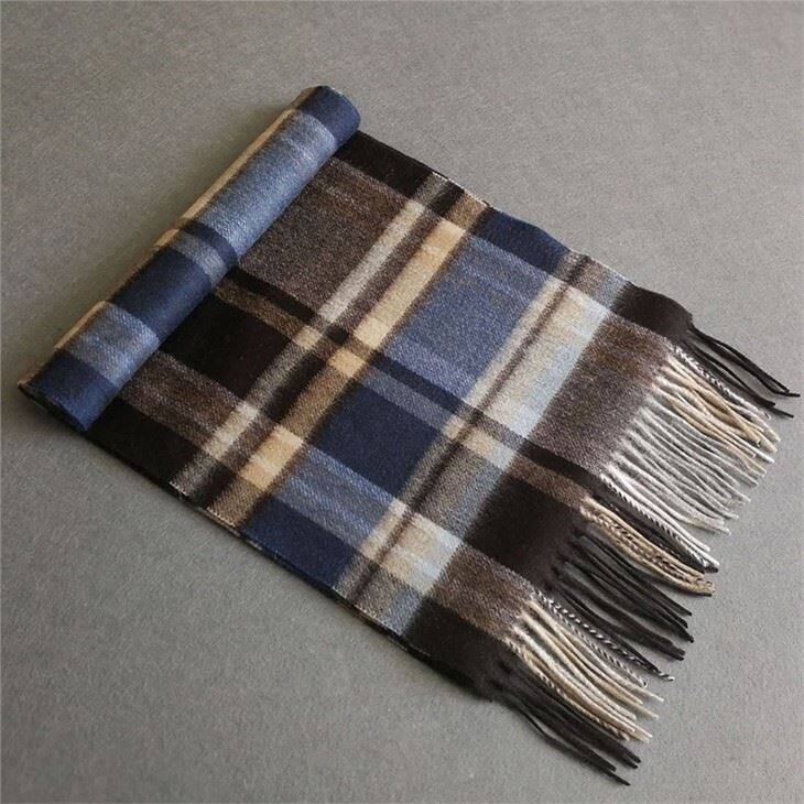 Checked Scottish Mir Cashmere Scarf