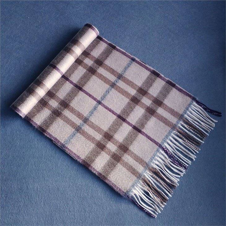 Checked Scottish Mir Cashmere Scarf