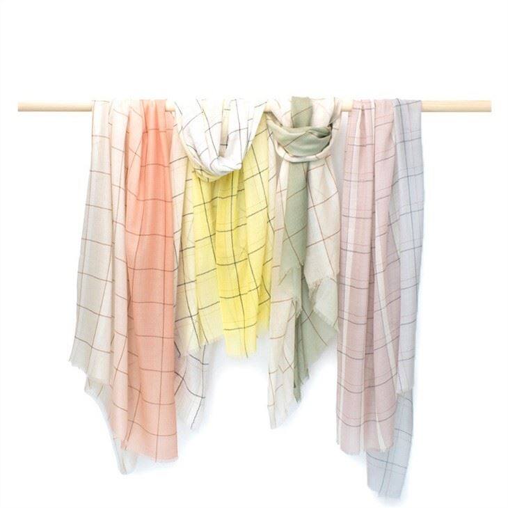 Cozy Wholesale Tartan Pure Cashmere Scarf