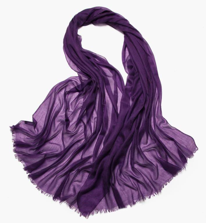 Different Colors Thin Semi Sheer Female Cashmere Scarf
