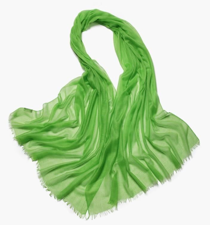 Different Colors Thin Semi Sheer Female Cashmere Scarf