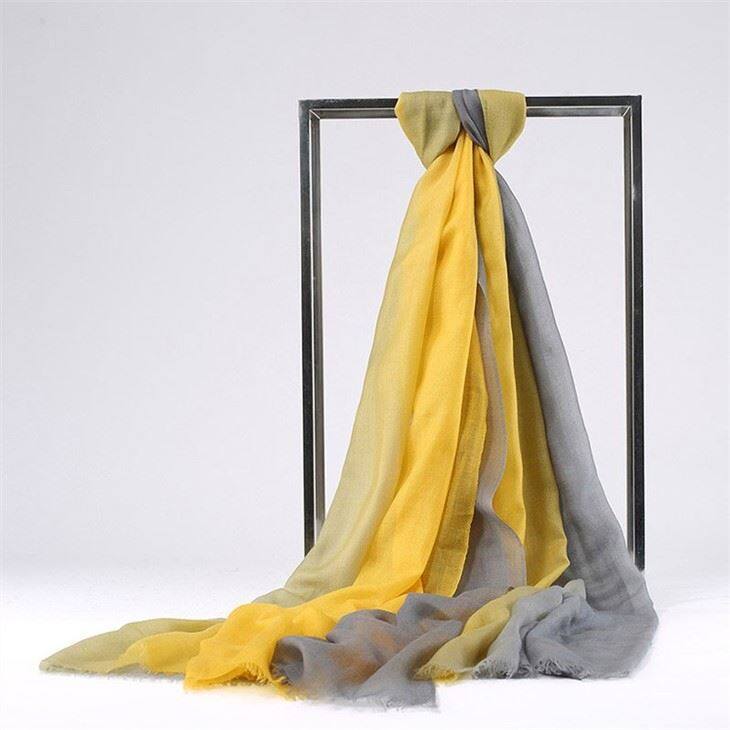 Dip Dye Scarf Water Soluble Cashmere Scarf