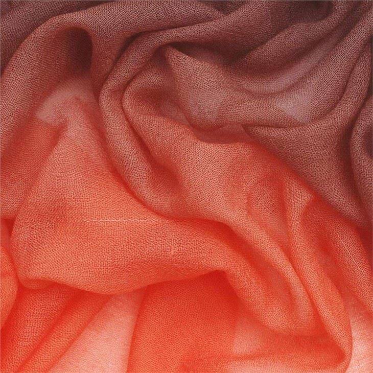 Dip Dye Scarf Water Soluble Cashmere Scarf