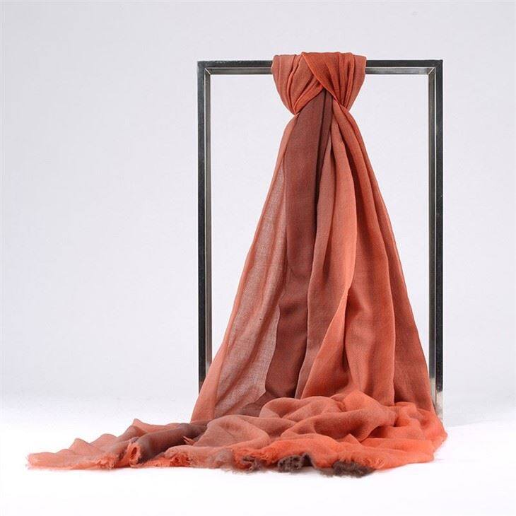 Dip Dye Scarf Water Soluble Cashmere Scarf