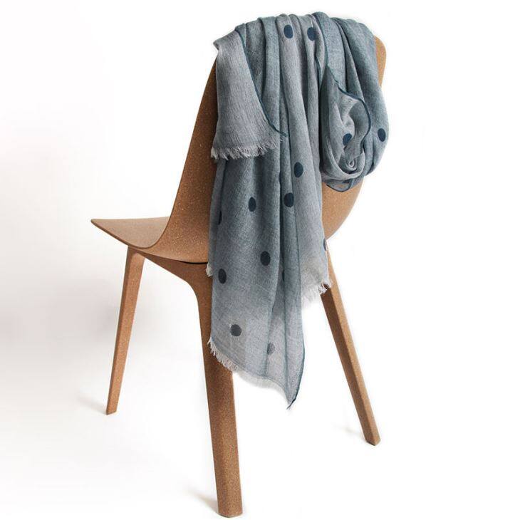 Dot Print Wool Scarf