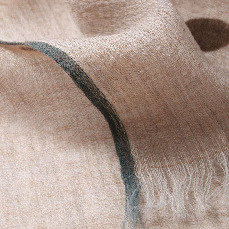Dot Print Wool Scarf