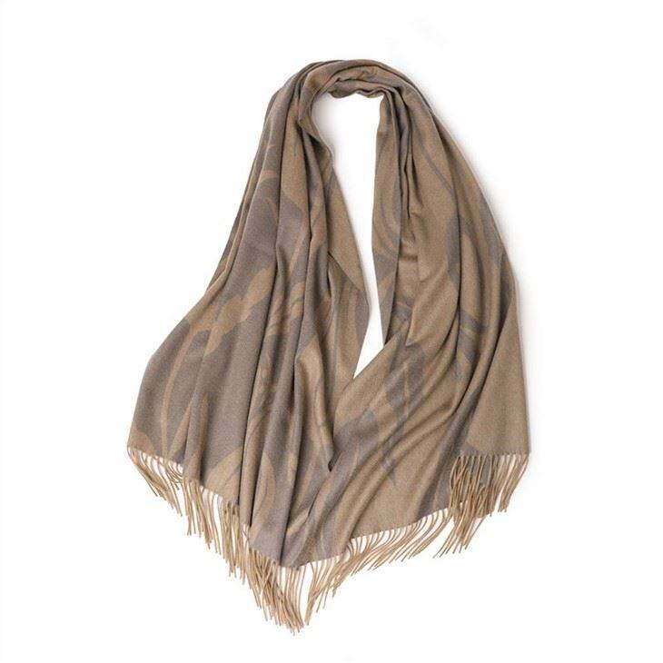 Double Side Jacquard Cashmere Scarf
