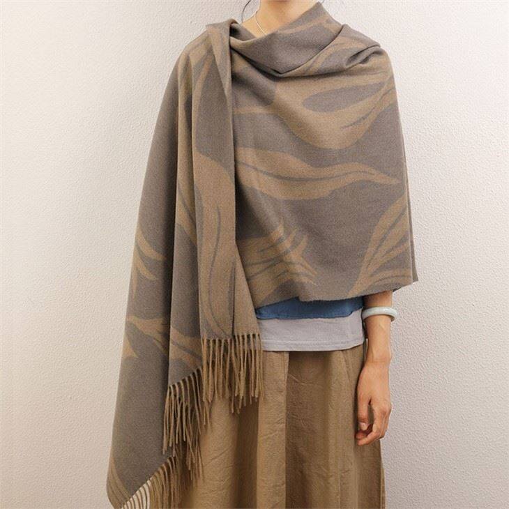 Double Side Jacquard Cashmere Scarf
