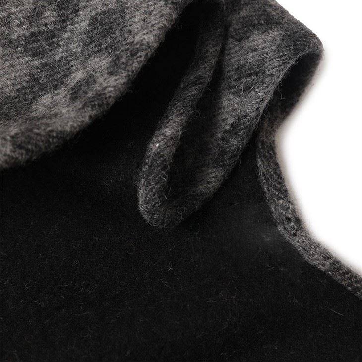 Double Side Jacquard Wool Poncho