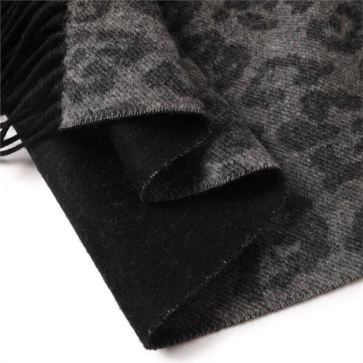 Double Side Jacquard Wool Poncho