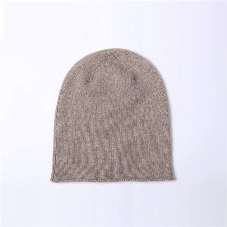 Mũ len cashmere dệt kim hai mặt dành cho nữ