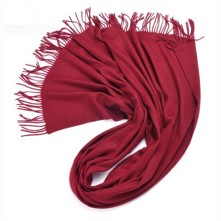 Extra Large Casual Solid Color Cashmere Scarf