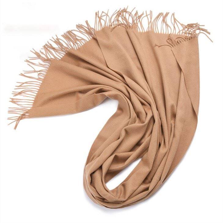 Extra Large Casual Solid Color Cashmere Scarf