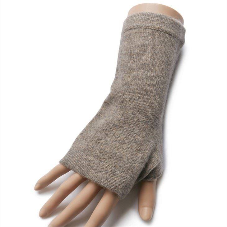 Solid Fingerless Knitted Cashmere gan