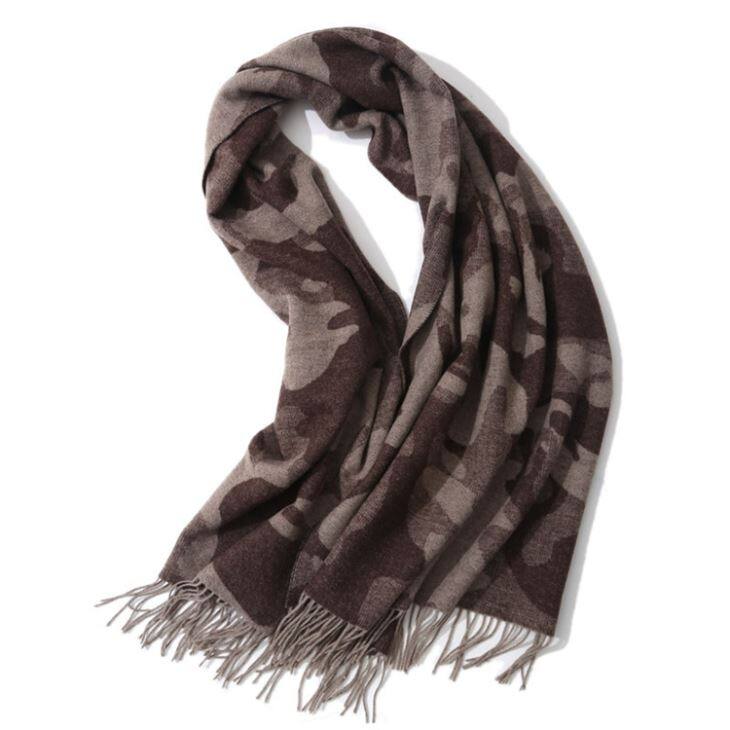 جیومیٹرک پیٹرن Jacquard اون سکارف