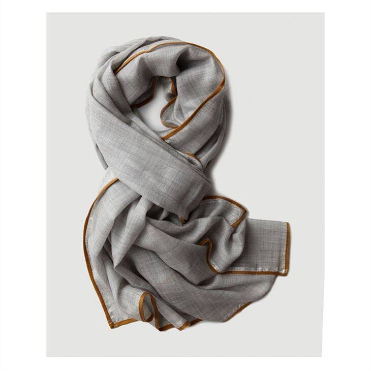 Quấn khăn cashmere rắn