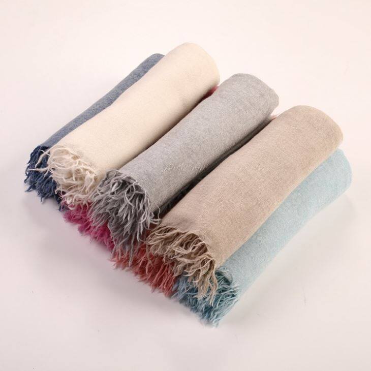 156 Heather Looking Spray Print Wool Scarf (2)