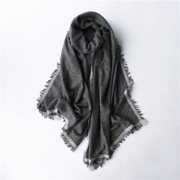 Hot Selling Pashmina Plain Dyed Scarf Wool Cashmere Shawl For Women