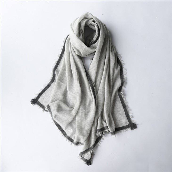 Hot Selling Pashmina Plain Dyed Scarf Wool Cashmere Shawl For Women