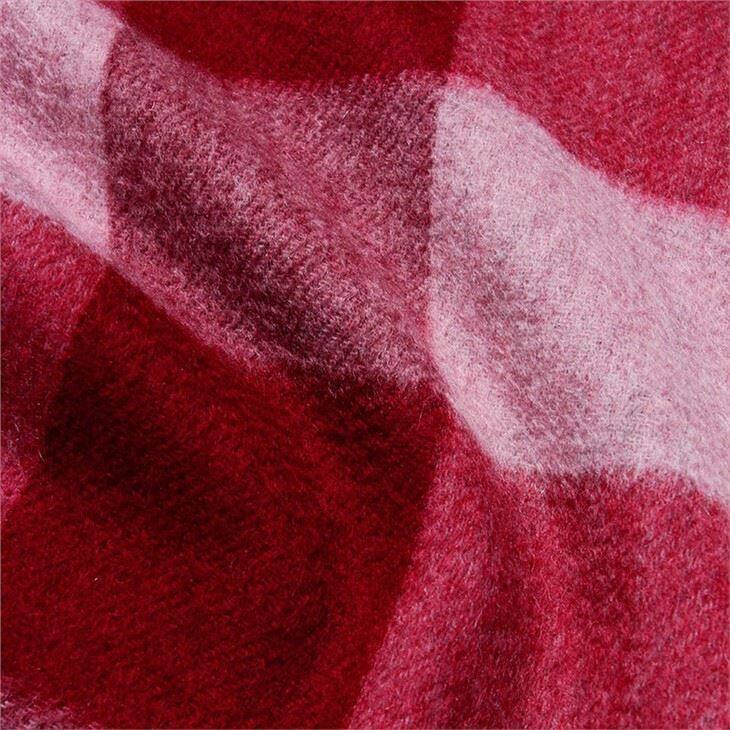 IMF 100% Cashmere Double Side Plaid Scarf Women Thick Warm Scarf