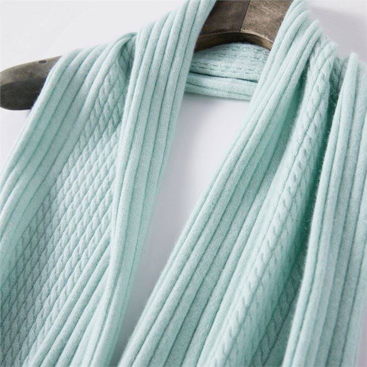 IMF Cable Knitted Warm Cashmere Scarf