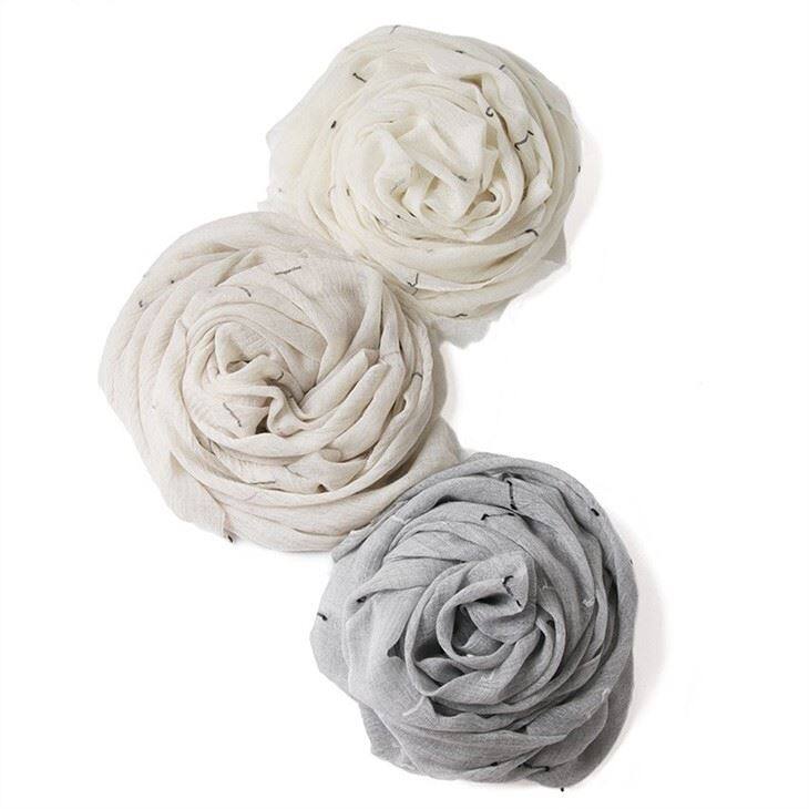 Jacquard Worsted Cashmere Scarf For Woman