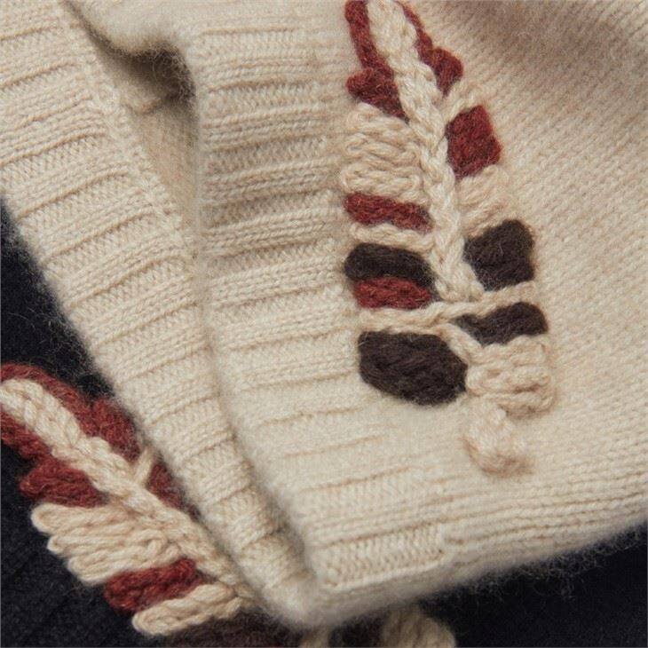 Knitted Hook Flower Unisex Cashmere Beanie