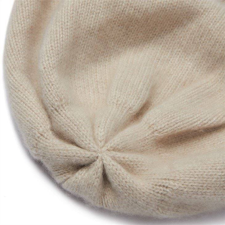 Knitted Hook Flower Unisex Cashmere Beanie