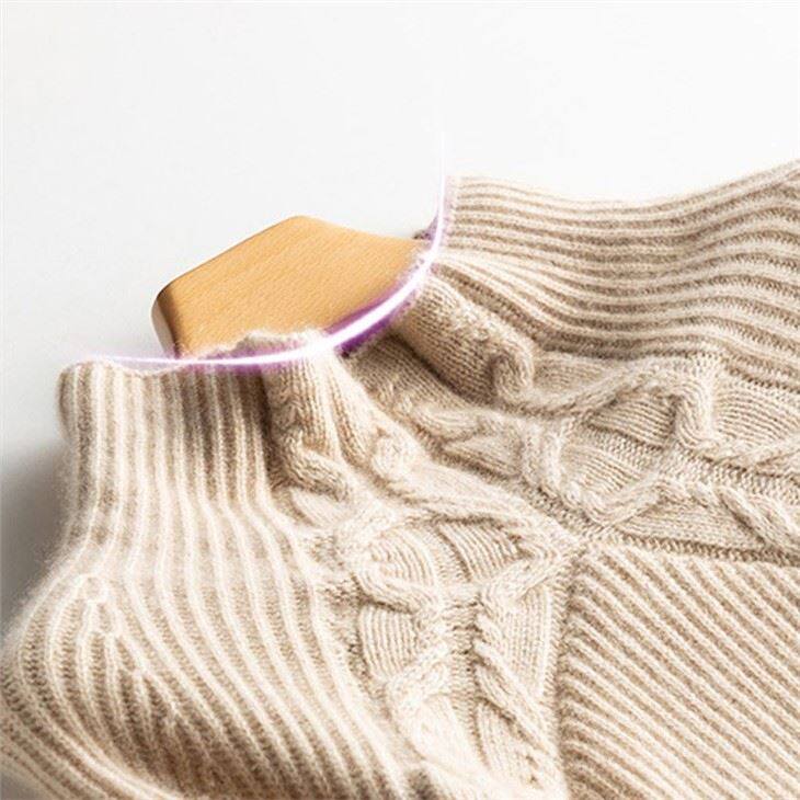 Lady Cable Knitted Cashmere Long Dress