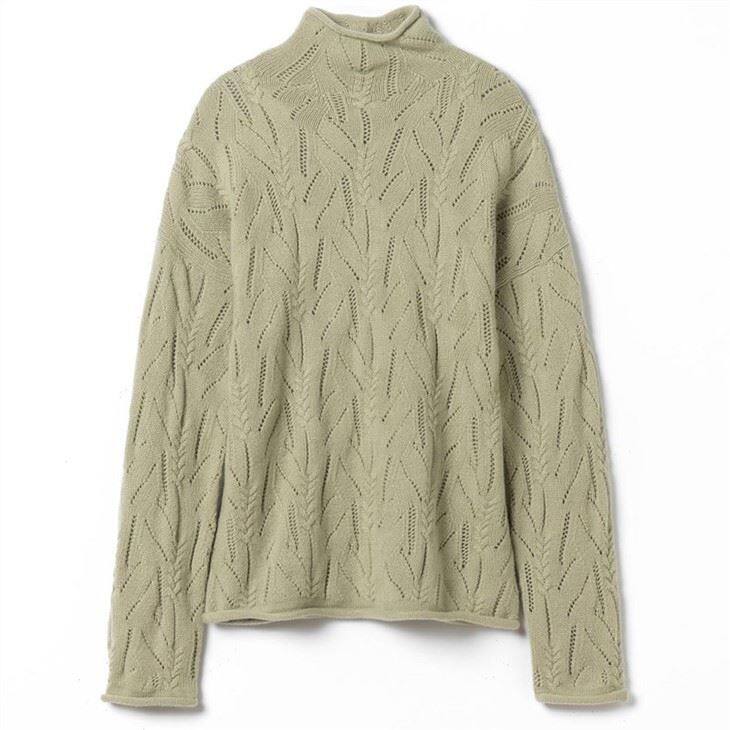 Lady Cable Kötött üreges kivágású kasmír pulóver