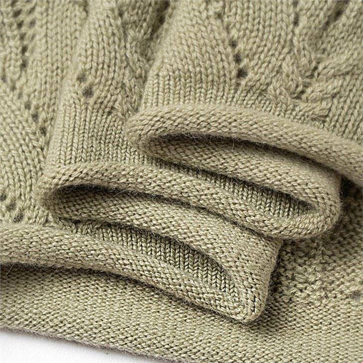 Lady Cable Knitted Hollow Out Cashmere Sweater