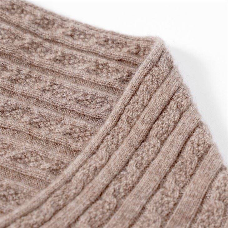 Lady Cashmere Cable Knit Light Weight Poncho