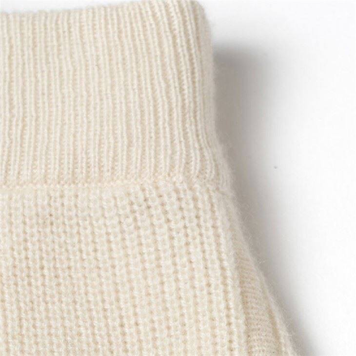 Lady Cashmere Plain Knit Unique Design Long Dress