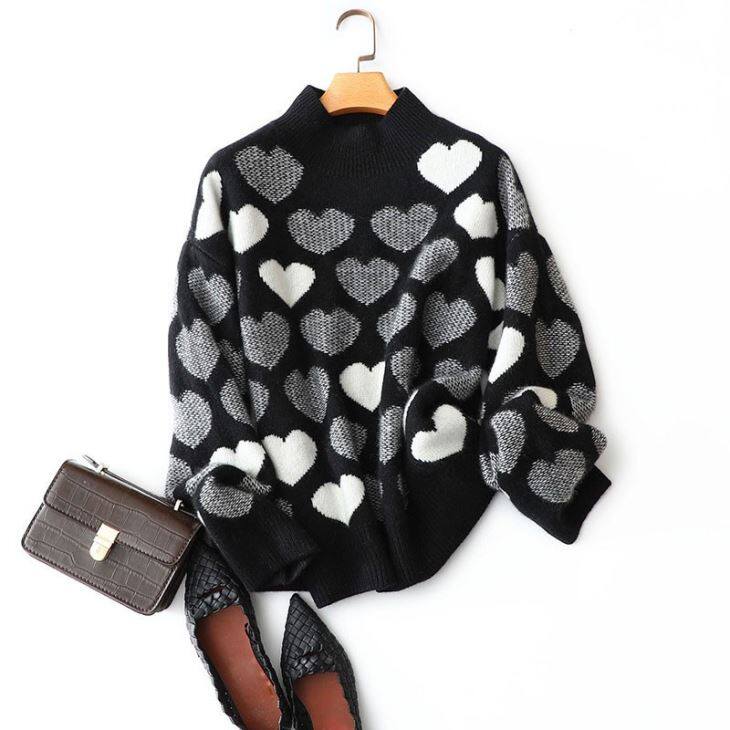 Lady Cashmere Semi-turtleneck Sweater