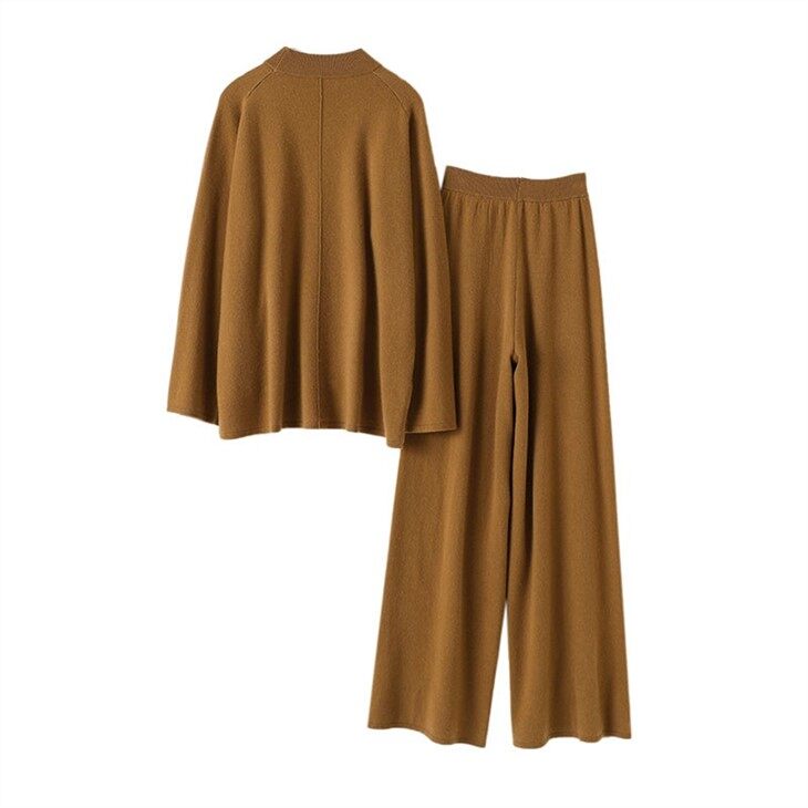 Lady Cashmere Wide Legs Casual Pants