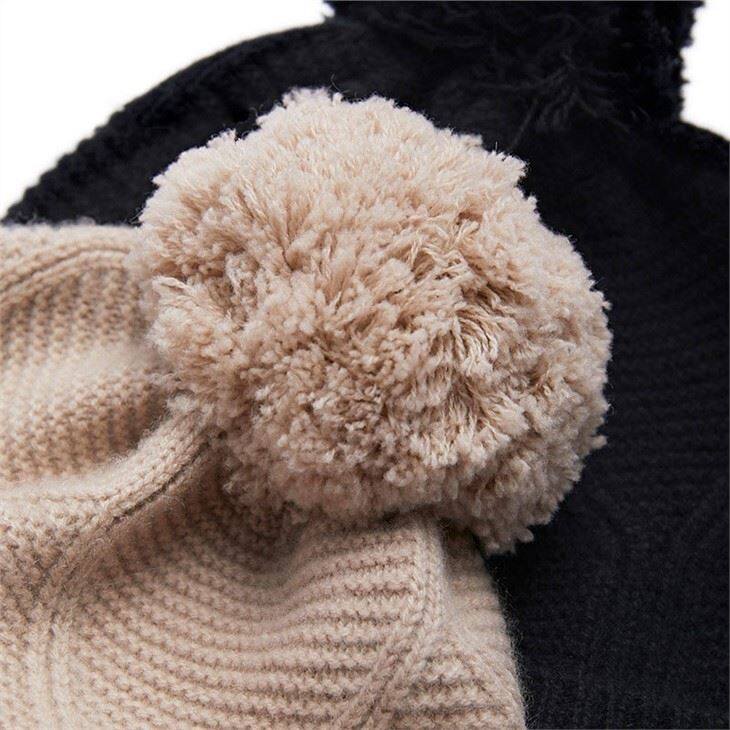 Lady English Rib Knitted Cashmere Beanie