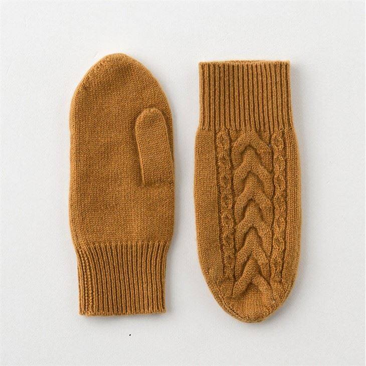 Linda luva de caxemira tricotada