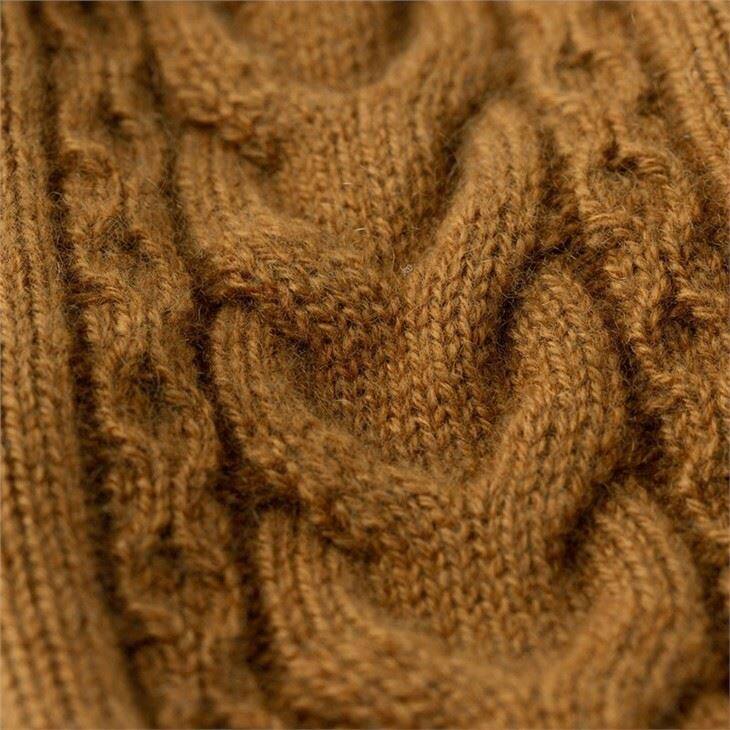 Lady Pure Cashmere Cable Knit Gloves