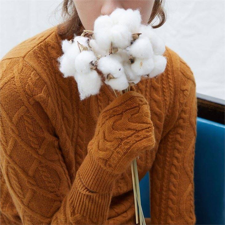 Lady Pure Cashmere Cable Knit Gloves