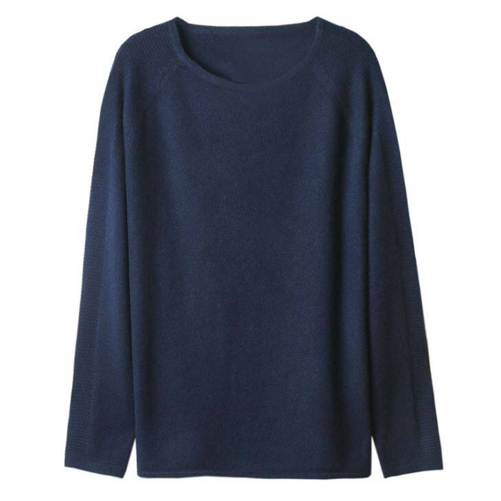 レディ ラウンドネック カシミア セーター