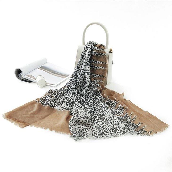 Leopard Print Ultra Thin Cashmere Scarf