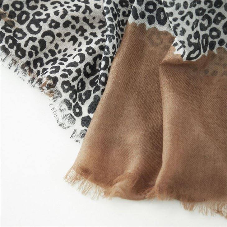 Leopard Print Ultra Thin Cashmere Scarf
