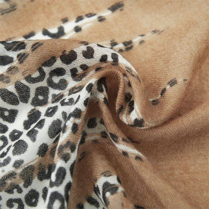 Leopard Print Ultra Thin Cashmere Scarf
