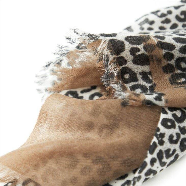 Leopard Print Ultra Thin Cashmere Scarf